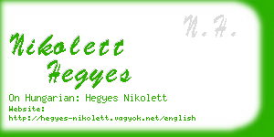 nikolett hegyes business card